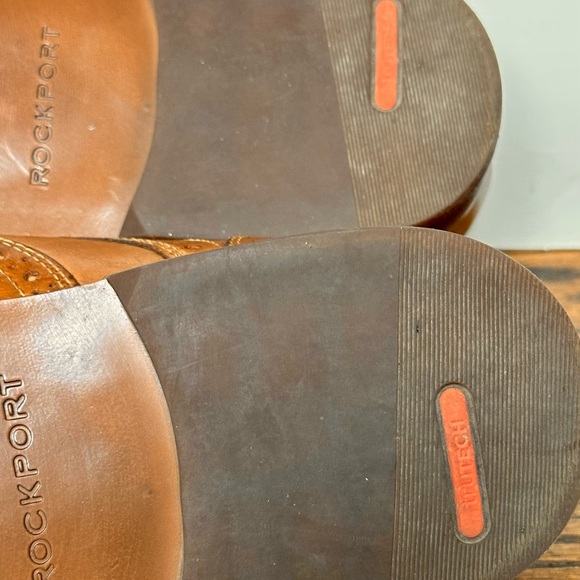 Rockport Style Purpose Brogue Wing Tip Oxford Dress Shoes 11 Brown - Picture 11 of 11